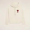White Cotton Ami De Coeur Hoodie White Cotton Ami De Coeur Hoodie