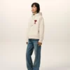 White Cotton Ami De Coeur Hoodie White Cotton Ami De Coeur Hoodie