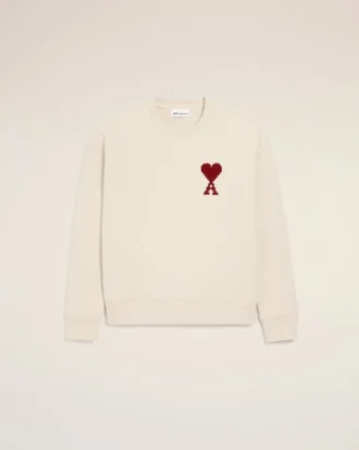 White Cotton Ami De Coeur Sweatshirt
