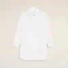 White Cotton Ami De Coeur Wide Shirt Dress White Cotton Ami De Coeur Wide Shirt Dress
