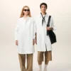 White Cotton Ami De Coeur Wide Shirt Dress White Cotton Ami De Coeur Wide Shirt Dress