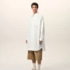 White Cotton Ami De Coeur Wide Shirt Dress White Cotton Ami De Coeur Wide Shirt Dress