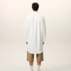White Cotton Ami De Coeur Wide Shirt Dress White Cotton Ami De Coeur Wide Shirt Dress