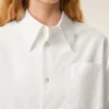 White Cotton Ami De Coeur Wide Shirt Dress White Cotton Ami De Coeur Wide Shirt Dress