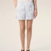 White Cotton Elasticated Shorts White Cotton Elasticated Shorts