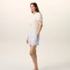 White Cotton Elasticated Shorts White Cotton Elasticated Shorts