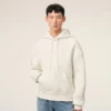 White Cotton Embossed Ami De Coeur Hoodie White Cotton Embossed Ami De Coeur Hoodie