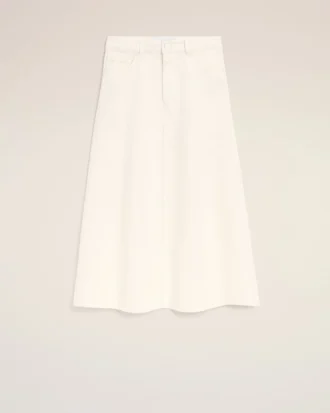 White Cotton Long Skirt White Cotton Long Skirt