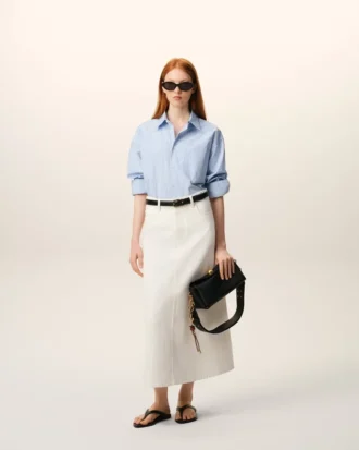 White Cotton Long Skirt White Cotton Long Skirt
