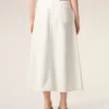 White Cotton Long Skirt White Cotton Long Skirt