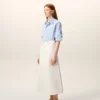 White Cotton Long Skirt White Cotton Long Skirt