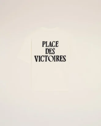 White Cotton Place Des Victoires Print T-Shirt