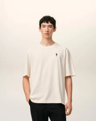 White Cotton Place Des Victoires Print T-Shirt