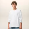 White Cotton Red Ami De Coeur Longlseeves Tshirt White Cotton Red Ami De Coeur Longlseeves Tshirt