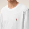 White Cotton Red Ami De Coeur Longlseeves Tshirt White Cotton Red Ami De Coeur Longlseeves Tshirt