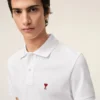 White Cotton Red Ami De Coeur Polo Shirt White Cotton Red Ami De Coeur Polo Shirt