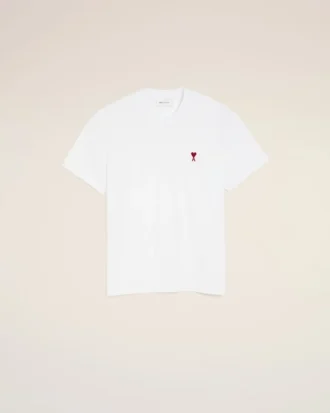 White Cotton Red Ami De Coeur Tshirt