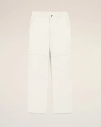 White Cotton Worker Trousers