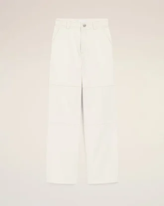 White Cotton Worker Trousers
