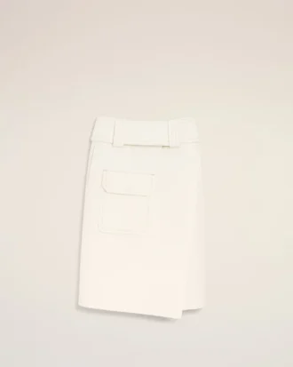 White Cotton Wrap Skirt