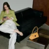 Beige Lamb Leather Pointed Toe Flip Flops Beige Lamb Leather Pointed Toe Flip Flops