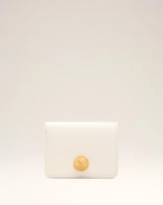 White Cow Leather Carrousel Folded Wallet