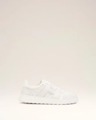White Cowhide Leather a Walk Sneakers