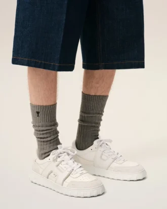 White Cowhide Leather a Walk Sneakers
