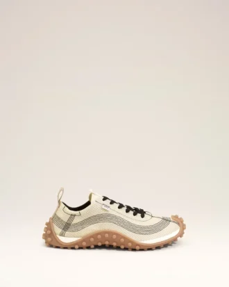 White Mesh Mirage Sneakers