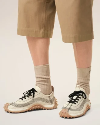 White Mesh Mirage Sneakers
