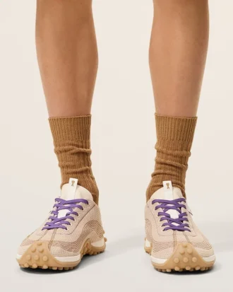 White Mesh Mirage Sneakers