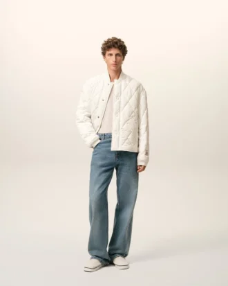 White Nylon Padded Jacket