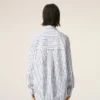 White Striped Cotton Ami De Coeur Wide Shirt White Striped Cotton Ami De Coeur Wide Shirt