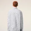White Striped Cotton Ami De Coeur Wide Shirt White Striped Cotton Ami De Coeur Wide Shirt