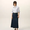 White Striped Cotton Ami De Coeur Wide Shirt White Striped Cotton Ami De Coeur Wide Shirt