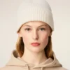 White Wool Ami De Coeur Beanie