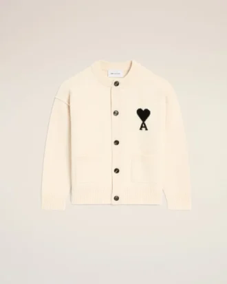 White Wool Ami De Coeur Cardigan