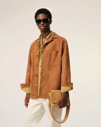 Yellow Cow Leather Flap Messenger Carrousel Bag Yellow Cow Leather Flap Messenger Carrousel Bag