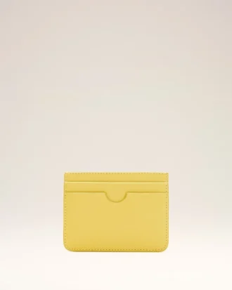 Yellow Cowhide Leather Ami De Coeur Card Holder Yellow Cowhide Leather Ami De Coeur Card Holder