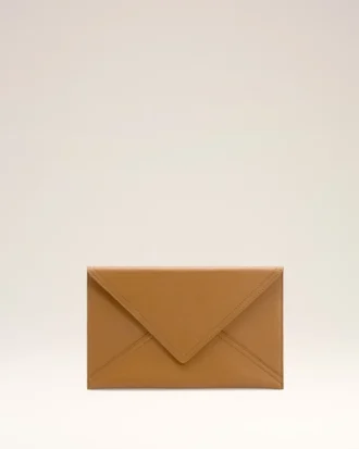 Yellow Smooth Leather Etienne Envelope Card Holder