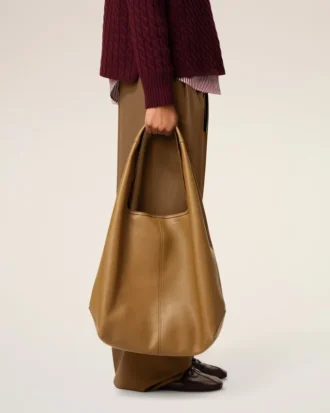 Yellow Supple Leather Etienne Hobo Bag